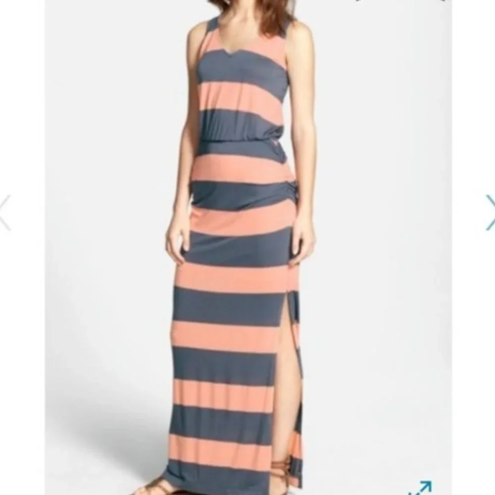Splendid Luna Lake Striped‎ Racerback Maxi Dress